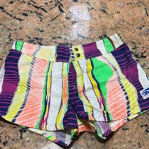 Vintage Pipeline USA Vibrant Multicolor High Waist Board Shorts size 33